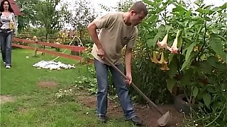Cock Hungry Fucks Her Young Gardener Out of pocket